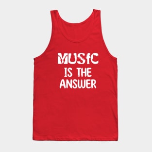 Music Is the Answer - Captivating Musical Instrument Words Tank Top